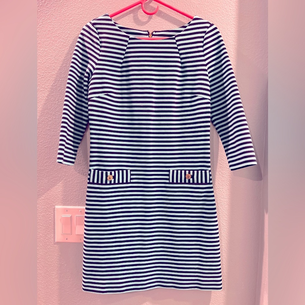 Lilly Pulitzer Charlene Aqua Stripe Shift Dress